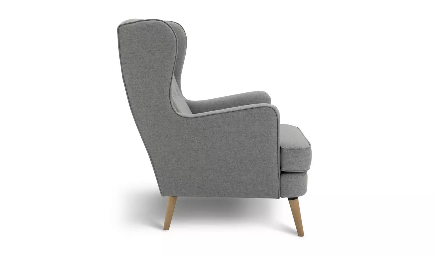 Habitat Callie Fabric Wingback Chair - Grey